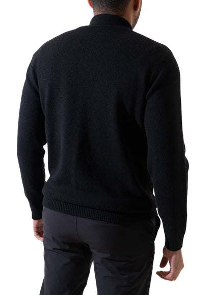 Wool Half-zip sweater (Classic Black)